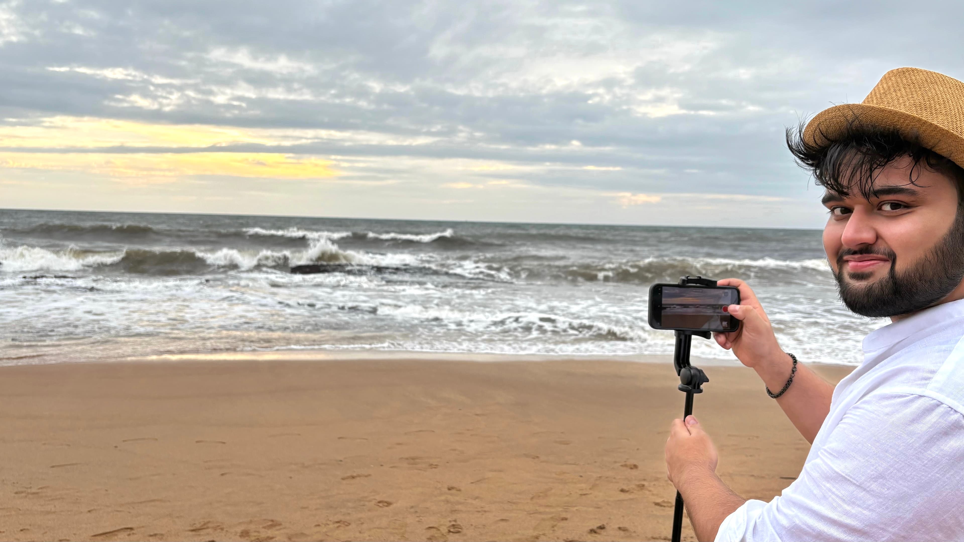 Devansh at the beach