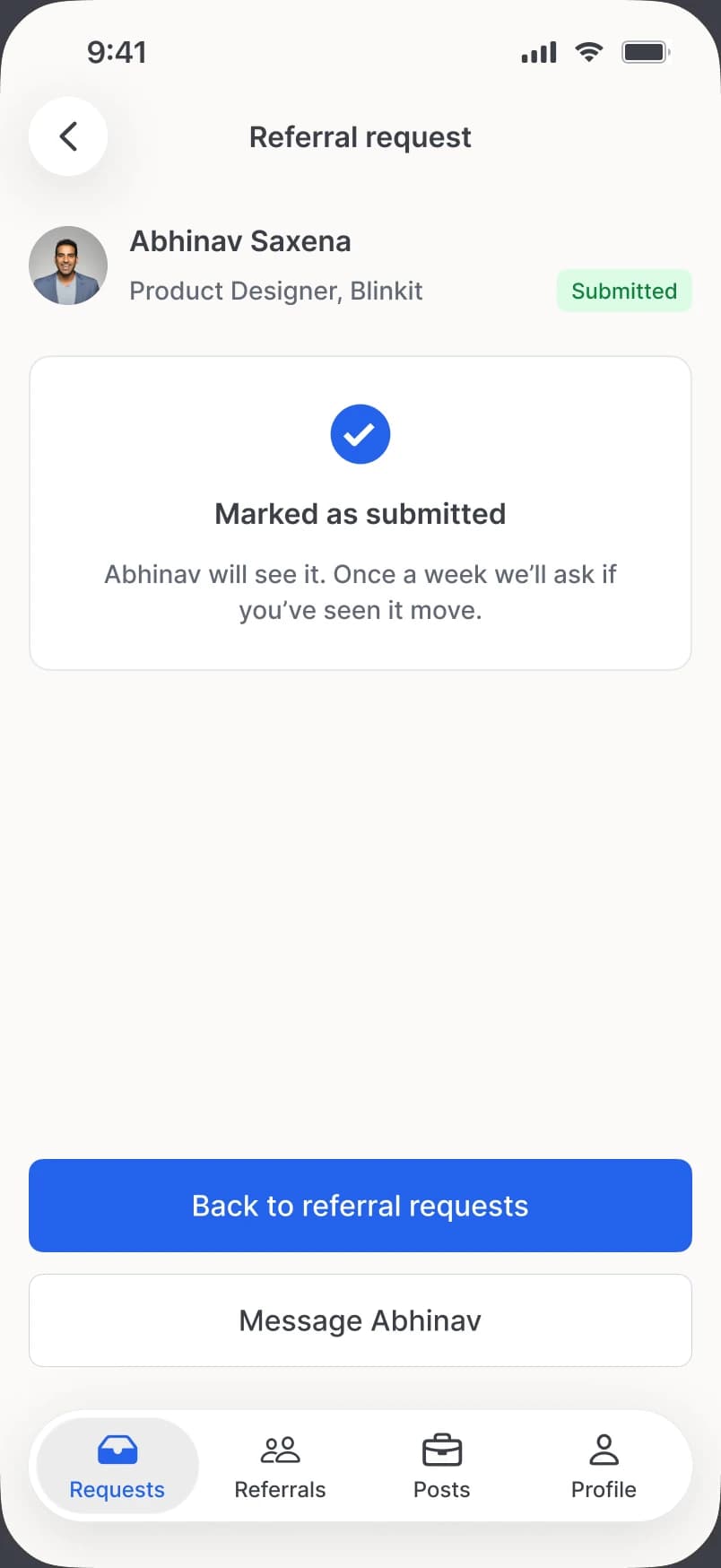 Marked as submitted: Abhinav will see it.